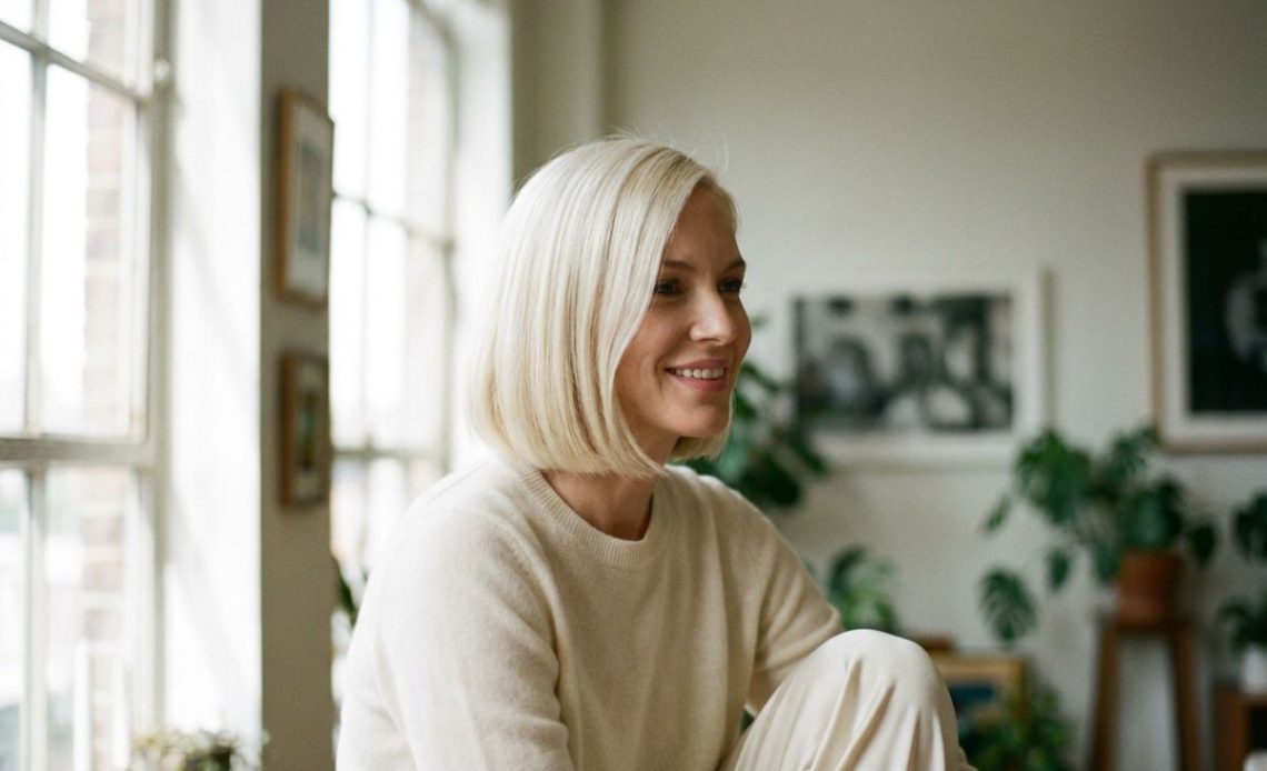 fryzury blond bob